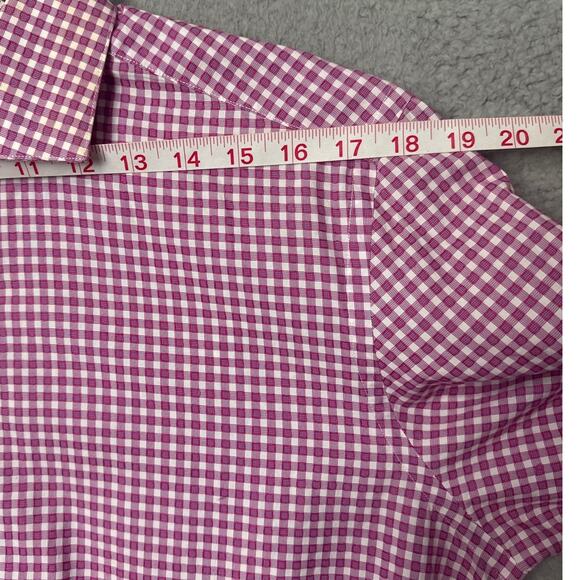 Robert Graham Men's Button Down Shirt Hot Pink Plaid Size 15.5 39 Preppy Classic - Picture 5 of 10